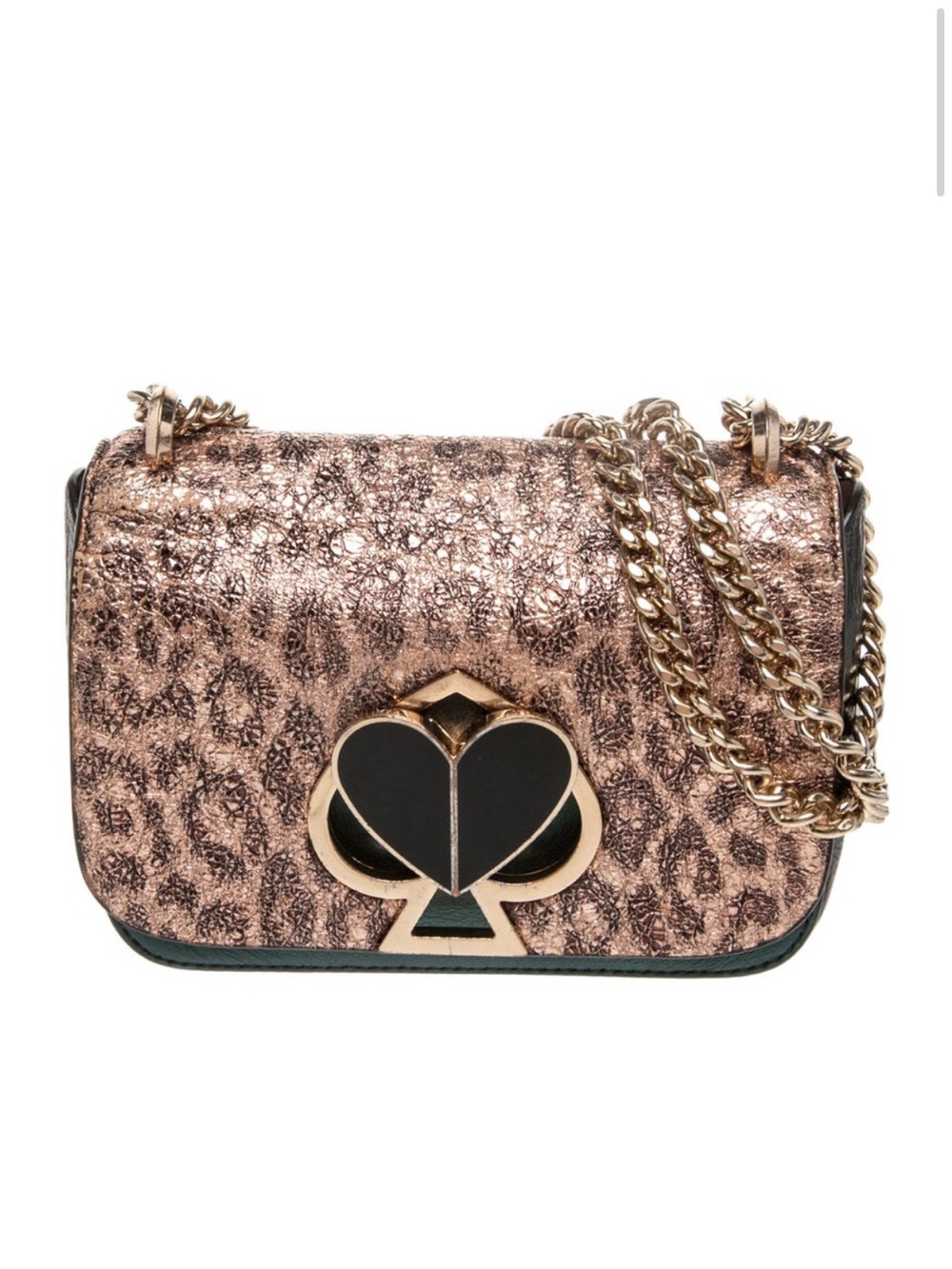 kate spade Rose Gold Metallic Chain Shoulder Bag